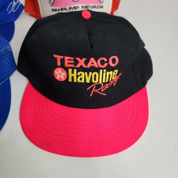 Vintage Mesh Snapback Caps Truckers Hats Lot of 4 TEXACO HAVOLINE RACING NAPA - Picture 3 of 14